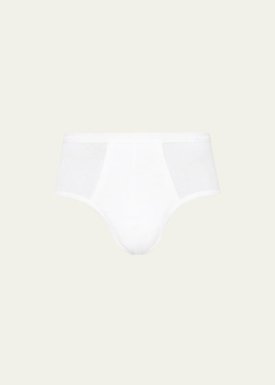 Hanro Men's Cotton Full Briefs In White