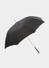 Pasotti Since 1956 Men's Silvery Skull Umbrella In Black