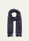Begg X Co Men's Cashmere Arran Reversible Scarf In Gray