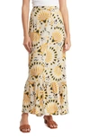 Dr2 By Daniel Rainn Paisley Button Front Maxi Skirt In Mint