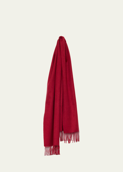 Begg X Co Men's Arran Solid Carmine Scarf