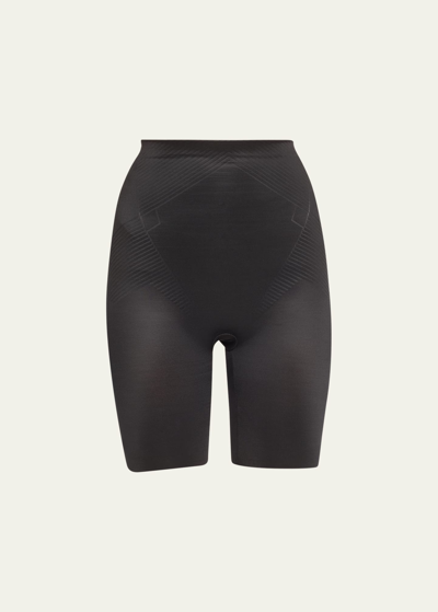 Spanx Thinstincts 2.0 High-waisted Mid-thigh Shorts In Very Black