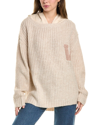Vintage Havana Hooded Sweater In White