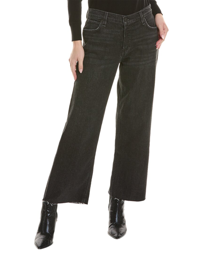 Hudson Jeans Rosie High-rise Dark Raven Wide Leg Ankle Jean In Black