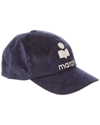 Isabel Marant Tyron Logo-embroidered Corduroy Cap In Blue