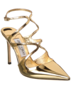 Jimmy Choo 95mm Azia Patent Leather Pumps In Neutral