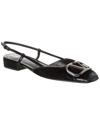Valentino Vlogo Patent Slingback Flat In Black