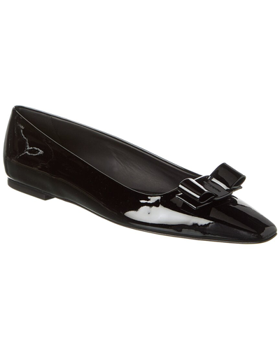 Ferragamo Vara Bow Ballet Flat In Black