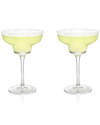 Viski Raye Set Of 2 Crystal Margarita Glasses