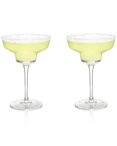 Viski Raye Set Of 2 Crystal Margarita Glasses