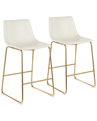Lumisource Set Of 2 Duke Counter Stools In Gold