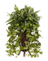 Nearly Natural Vining Mixed Greens With Stand Silk Plant In Green