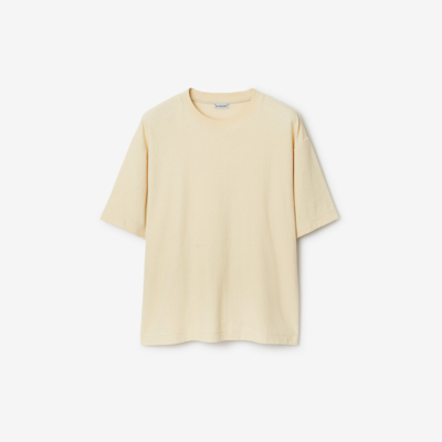 Burberry Cotton Towelling T-shirt In Yellow
