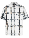 NAHMIAS WHITE TIE-DYE COTTON SHIRT