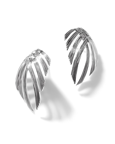 John Hardy Silver Bamboo Drop Earrings In Metallic