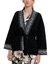 Maje Mondana Stud-embellished Quilted-knit Cardigan
