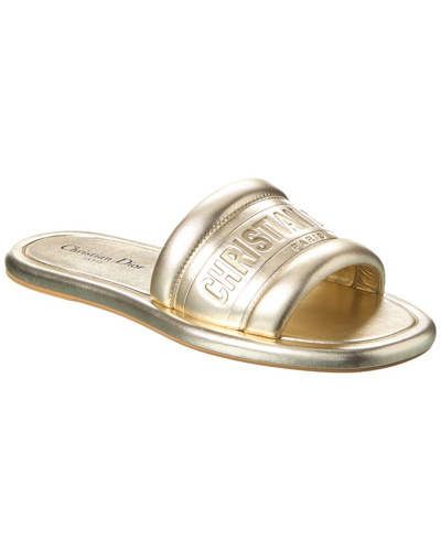 Dior Every-d Leather Slide In Gold