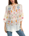 Johnny Was Mikah Tunic Top In White In White