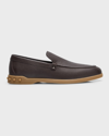 Valentino Garavani Leisure Flows Slip-on In Grainy Calfskin In Ebony