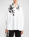 Dolce & Gabbana Dolce&gabbana Floral Lace High-low Button-up Shirt In Opt. White