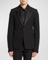 Givenchy 'satin Lapel' Tailored Fit Blazer In Black