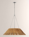 Visual Comfort Signature Corinne Extra-large Wrapped Pendant Light By Marie Flanigan In Brown
