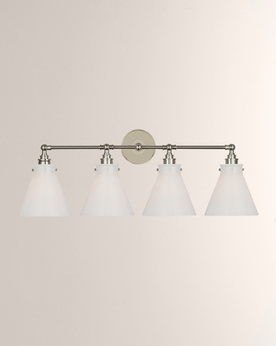 Visual Comfort Signature Parkington Four-light Bath Bar By Chapman & Myers In White