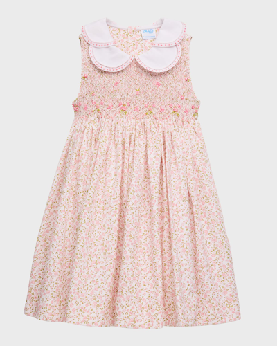 Luli & Me Kids' Girl's Pink Wildflowers Petal Dress