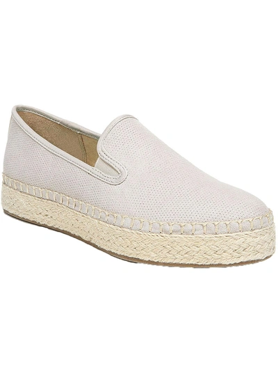 Dr. Scholl's Shoes Far Out Womens Faux Suede Slip On Espadrilles In White