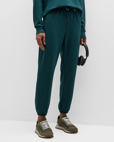 Beyond Yoga Off Duty Fleece Joggers In Midnight Green