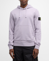 Stone Island Cotton Hoodie In Lavender