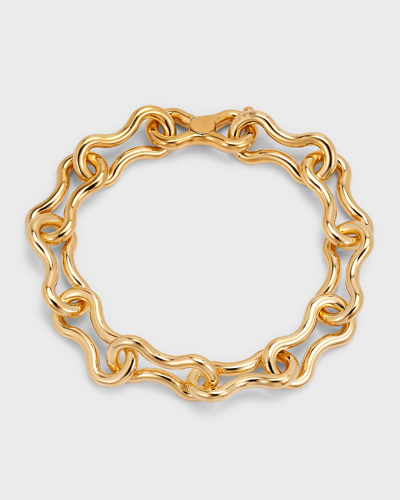 Bottega Veneta Nest Chain Bracelet, Gold In Argrentsc