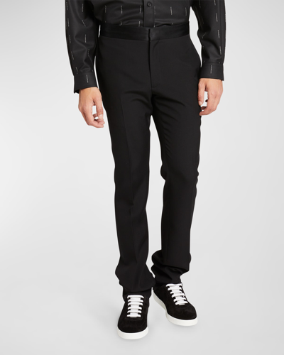 Givenchy Men's Slim-fit Tuxedo Pants In Black