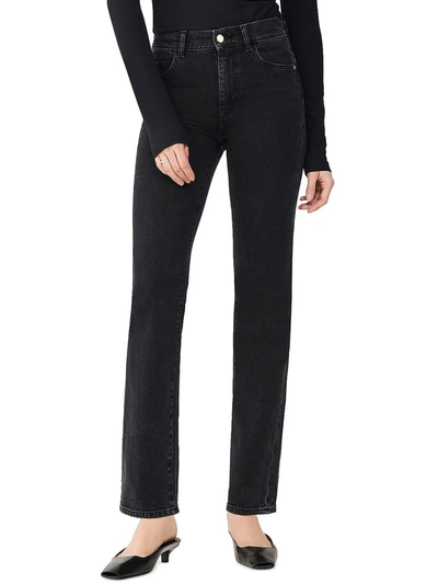 Dl1961 Patti Womens High Rise Vintage Straight Leg Jeans In Black