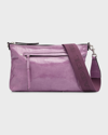 Isabel Marant Nessah Zip Leather Shoulder Bag In Mauve