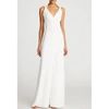 HALSTON HERITAGE ALLISON BEADED NECKLINE GOWN IN IVORY