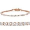Pompeii3 14k White, Rose, Or Yellow Gold Round Diamond Tennis Bracelet 5cttw 7" Women's In White