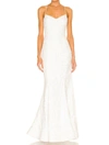 LIKELY SARDO LACE GOWN IN WHITE