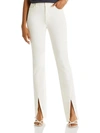 MOTHER THE RASCAL WOMENS SPLIT LEG HIGH RISE STRAIGHT LEG JEANS