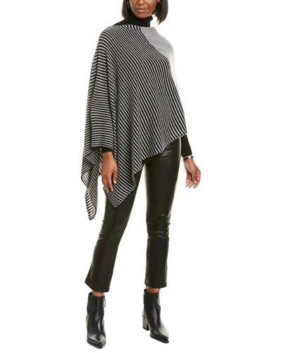 Portolano Cowl Neck Cashmere Poncho In Black