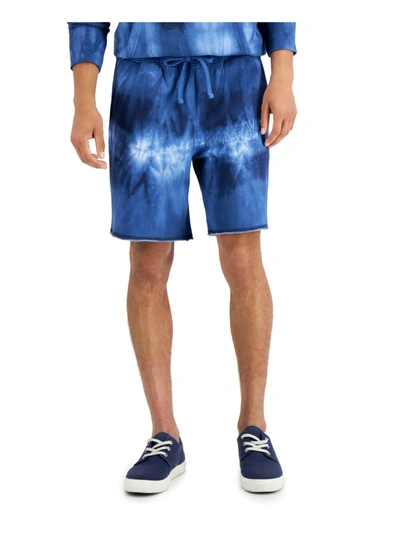 Sun + Stone Mens Fleece Tie Dye Cutoff Shorts In Multi