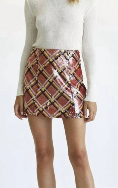 Fate Sequin Sally Skirt In Multi
