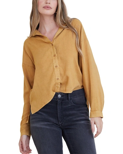 Bella Dahl High Low Hem Shirt In Yellow