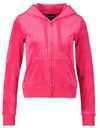 JUICY COUTURE WOMEN'S ROBERTSON COUTURE VELOUR HOODIE JACKET IN PINK