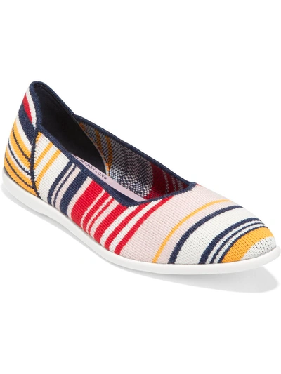 Cole Haan Spring Stchlt Skmmr Womens Knit Striped Ballet Flats In Multi