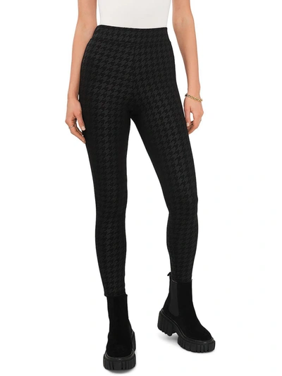Vince Camuto Womens Houndstooth Stretch Leggings In Black