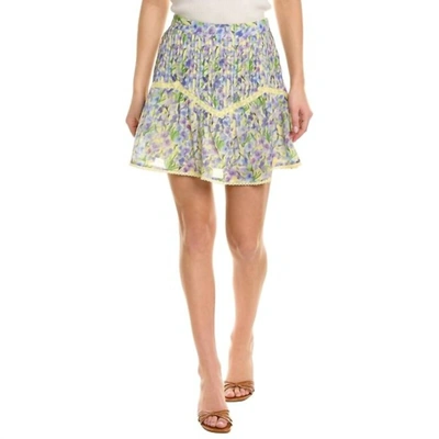 Allison New York Anna High Waisted Mini Skirt In Yellow Floral In Multi