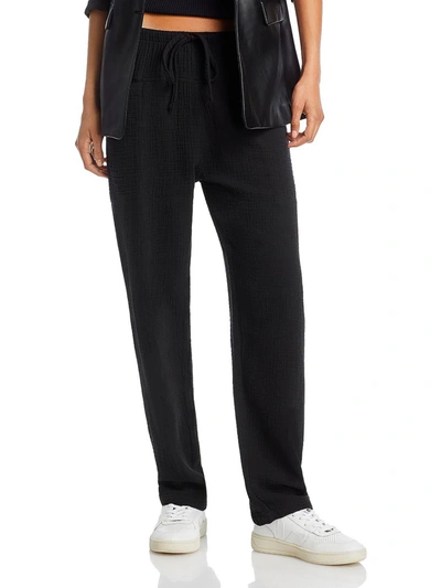 Rails Darby Womens Cotton Relaxed Wide Leg Pants In Black