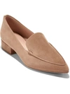 COLE HAAN VIVIAN LOAFER WOMENS SUEDE POINTED TOE LOAFER HEELS