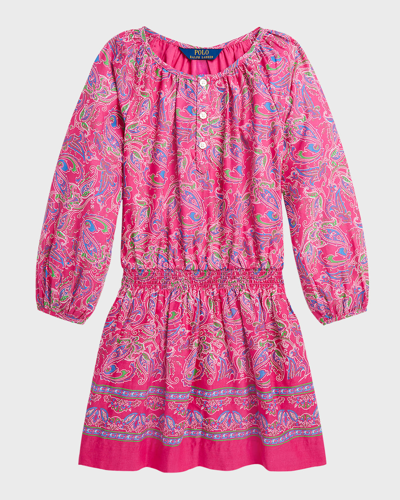 Ralph Lauren Kids' Girl's Paisley Cotton Batiste Dress In Deco Paisley